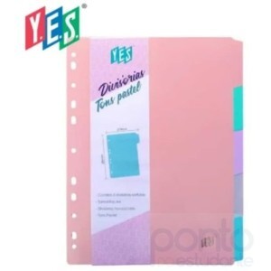 Divisórias ColoridasTranslúcida Pastel A4 Sortidas - Yes