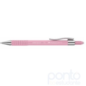 Lapiseira 0.7mm Grip Matic Colors + Mina Grafite Tons Pastel Rosa - Faber- Castell