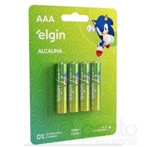 Pilha Alcalina AAA c/4 - Elgin