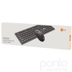 Kit Teclado + Mouse Sem Fio KW201 -  Lecoo