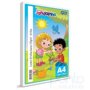 Papel Sulfite Jandainha A4 Branco 120g Pacote com 50 Folhas