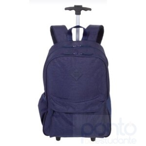 Mochila Carrinho Externo Rolling Crinkle Azul - Sestini
