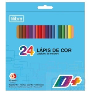 Lápis de Cor 24 Cores Sextavado D+ - Tilibra