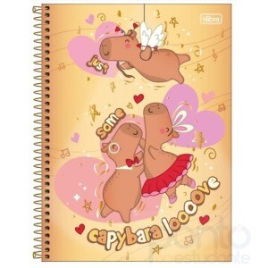 Caderno Espiral Universitário C/D 1 Matéria 80 folhas Capyclub - Tilibra