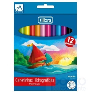 Canetinha Hidrográfica 12 Cores - Tilibra