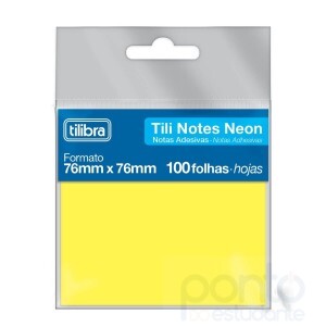 Bloco Adesivo Tili Notes 76X76 Amarelo Neon 100fls - Tilibra