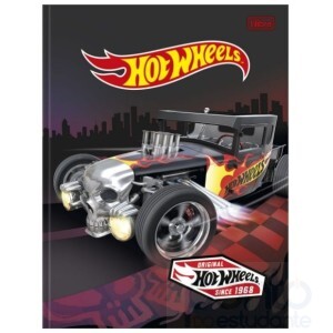 Caderno Brochurão C/D Universitario 80 Folhas Hot Wheels - Tilibra