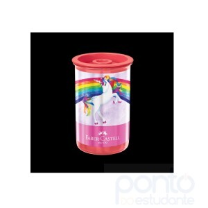 Apontador Escolar Com Depósito Tubo Unicórnio Faber-castell
