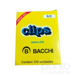 Clips Galvanizado Bacchi Linha Leve 8/0 Cx C/ 170 Un