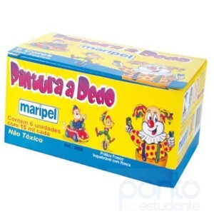 Tinta Pintura A Dedo Maripel 06 Cores 15ml