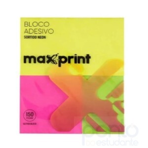 Bloco Adesivo Maxprint 3 Peças Neon 150 Fl