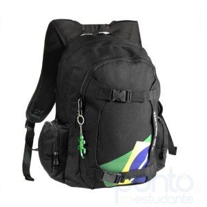 Mochila Yes MC1415 Preta 2 Divisões