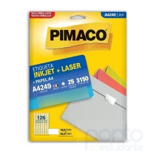 Etiqueta Pimaco Inkjet Laser 15 Mm X 26 Mm A4249 c/25 Fl