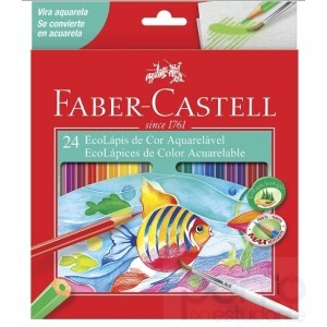 Lápis de Cor Faber Castell Aquarelável 24 cores