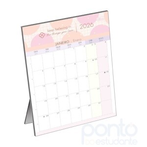 Calendário Planner de Mesa 13,8 x 19 cm Soho 2026