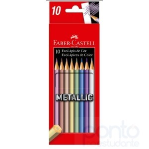 Lápis de Cor Faber Castell 10 Cores Metallic