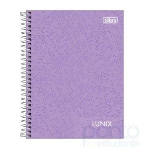 Caderno Tilibra Lunix Espiral Capa Dura 1/4 160fl