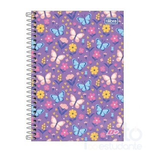 Caderno Espiral C/D 1/4 200 Folhas D+ Feminino Tilibra