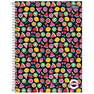  Caderno Espiral C/D Universitário 12 Matérias Pepper Feminino 192 folhas - Tilibra