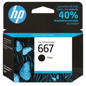 Cartucho HP 667 Preto Original (3YM79AB)