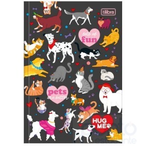 Caderno 1/4 Brochura C/D 80 Folhas Hug Me - Tilibra